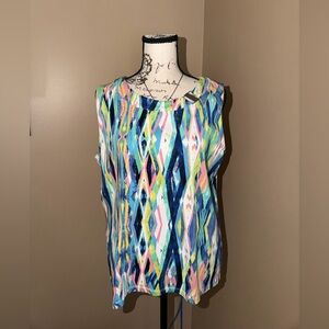 Rafaella Multicolor Geometric Tank Top